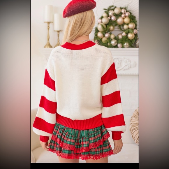 Candy cane holiday sequin sweater - Picture 2 of 2